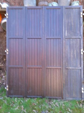 Slagluiken, voor raam 180x219, Doe-het-zelf en Bouw, Deuren en Vliegenramen, Ophalen, Overige typen, Zo goed als nieuw, Hout