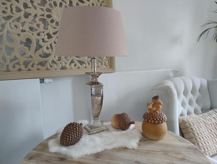 Chique Tafellamp in Zilver💡48 cm Hoog💡, Huis en Inrichting, Lampen | Tafellampen, Nieuw, Minder dan 50 cm, Ophalen