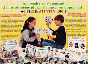 Tintin "3 BOITES Fiches ATLAS" + cadeau. !!!NOUVEAU PRIX !!!, Enlèvement, Utilisé, Hergé