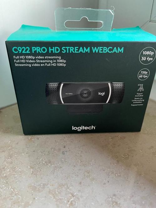 C922 Pro HD Stream Webcam met statief - NIEUW, Informatique & Logiciels, Webcams, Neuf, MacOS, Windows, Clip moniteur, Facetracking