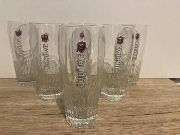 6 Jupiler bierglazen 25cl, Verzamelen, Biermerken, Zo goed als nieuw, Glas of Glazen, Jupiler, Ophalen of Verzenden