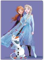 Disney Frozen Fleece Deken - Anna, Elsa en Olaf - Plaid, Neuf, Enlèvement ou Envoi, Autres couleurs, Couverture ou Couette