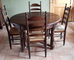 Massieve eiken eettafel, Huis en Inrichting, Ophalen, Gebruikt, Landelijke en rustieke, 4 tot 6 stoelen