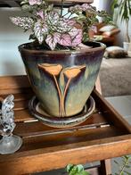 Bloempot met onderschotel, Jardin & Terrasse, Pots de fleurs, Enlèvement ou Envoi, Comme neuf