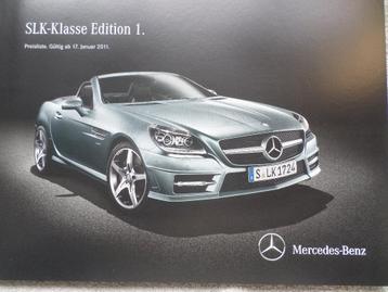 Mercedes SLK Edition 1 Brochure beschikbaar voor biedingen