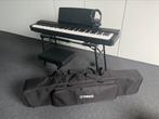 Yamaha P 225 B zwart gesatineerd met extra’s en garantie, Ophalen, Zo goed als nieuw, Zwart, Piano