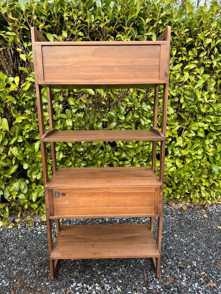 KARPENTER boekenkast van massief teakhout, Huis en Inrichting, Woonaccessoires | Wandplanken en Boekenplanken, Zo goed als nieuw