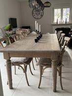 Eettafel met 6 stoelen, Huis en Inrichting, Ophalen, Zo goed als nieuw, Landelijk, 6 tot 8 stoelen
