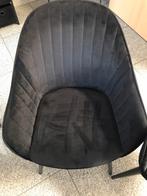 2 zachte stoffen zwarte stoelen, Huis en Inrichting, Stoelen, Ophalen, Zo goed als nieuw