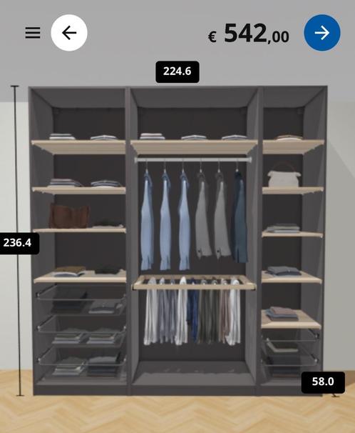 Dressing PAX Armoire Neuf, Huis en Inrichting, Kasten | Kleerkasten, Nieuw, 200 cm of meer, 200 cm of meer, 50 tot 75 cm, Met lade(s)