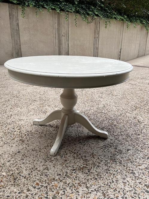 Uitschuifbare ronde tafel 4-6 personen, Huis en Inrichting, Tafels | Eettafels, Gebruikt, 100 tot 150 cm, 100 tot 150 cm, Vijf personen of meer