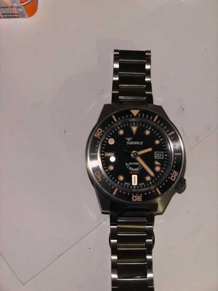 SQUALE master 120 Titanium duikhorloge, Handtassen en Accessoires, Horloges | Dames, Nieuw, Polshorloge, Overige merken, Overige materialen