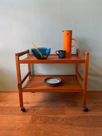 Bijzettafel / Serveerwagen, Vintage, Hout, Ophalen, Gebruikt, 50 tot 100 cm, Mid-Century, Deens, Scandinavisch