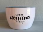Toffe bloempot 'Let's do nothing today', Tuin en Terras, Bloempotten, Ophalen of Verzenden, Zo goed als nieuw