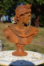 Gietijzeren Caesar buste, Nieuw, Overige materialen, Ophalen of Verzenden, Mensenbeeld