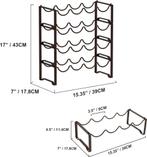 Stapelbaar wijnrek van metaal voor 16 flessen GRATIS LEVERIN, Huis en Inrichting, Woonaccessoires | Wijnrekken, Verzenden, 15 tot 25 flessen