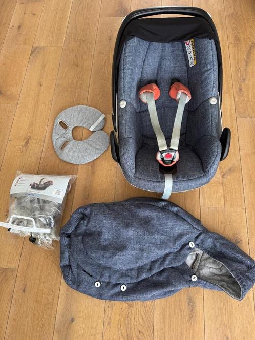 Maxi Cosi Pebble Denim, Kinderen en Baby's, Autostoeltjes, Gebruikt, Maxi-Cosi, 0 t/m 13 kg, Autogordel, Ophalen