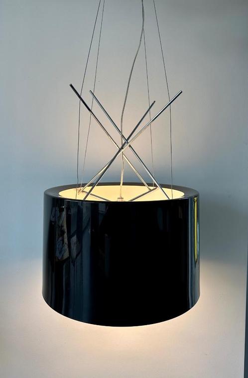 Flos design Ray lampen 3 stuks NP 820 / stuk, Huis en Inrichting, Lampen | Hanglampen, Zo goed als nieuw, 75 cm of meer, Glas
