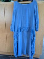 Zomerse jurk lichtblauw zijde/viscose, Kleding | Dames, Jurken, Made in Italy, Blauw, Maat 42/44 (L), Ophalen of Verzenden