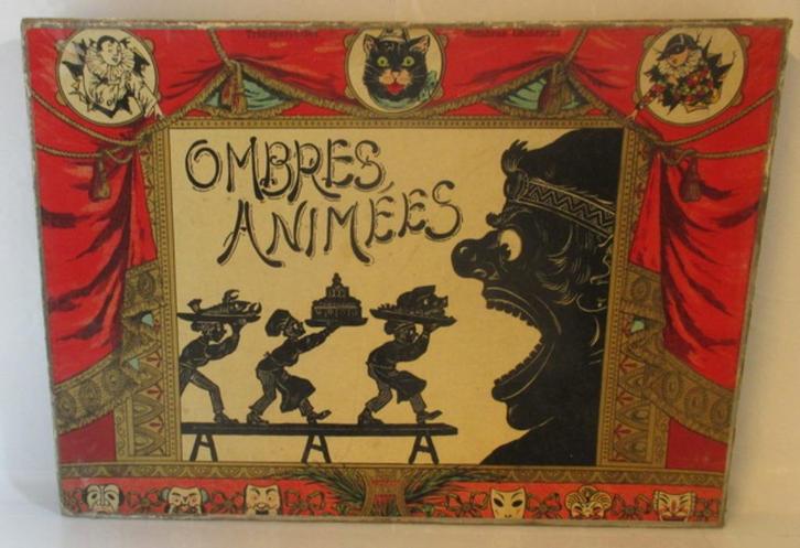 antieke speelgoed doos Ombres Animés schimmenspel, Antiek en Kunst, Antiek | Speelgoed, Verzenden