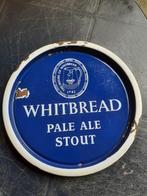 Bieren Whitbread Pale Ale Stout emaille dienbord, Ophalen of Verzenden, Gebruikt, Reclamebord, Plaat of Schild, Overige merken
