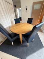 Keukentafel met 4 stoelen, Huis en Inrichting, Ophalen, Gebruikt, 150 tot 200 cm, Rond