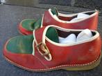 Vintage lederen dames bowlingschoenen met gesp, Ophalen, Gebruikt