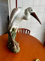 Héron en barbotine fin 19 eme 65  cms hauteur, Enlèvement