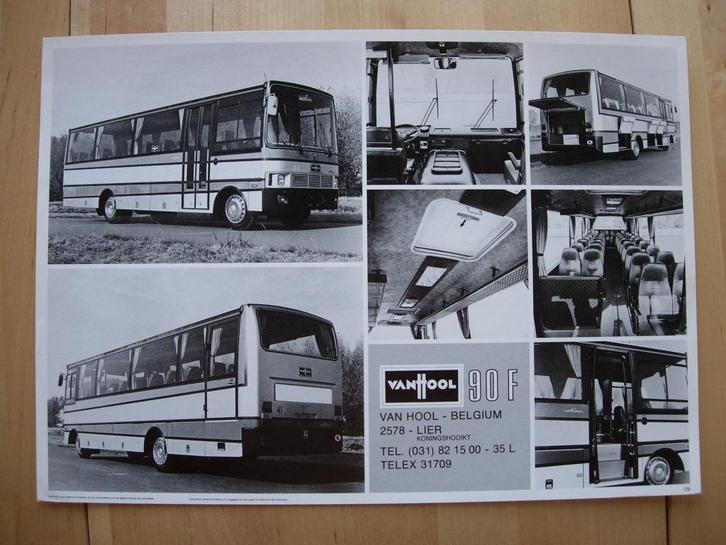 Van Hool 90F Bus Brochure 1979 – 90 F, Boeken, Auto's | Folders en Tijdschriften, Zo goed als nieuw, Overige merken, Ophalen