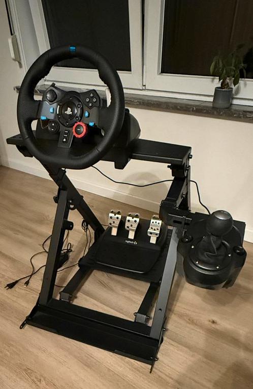 Logitech G29 + Shifter op Next Level Racing Standaard, Games en Spelcomputers, Spelcomputers | Overige Accessoires, Zo goed als nieuw