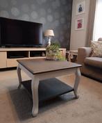 Vintage Upcycled Salontafeltje Taupe, Huis en Inrichting, Tafels | Salontafels, Ophalen of Verzenden