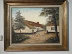 MOOI REALISTISCH OLIE VERF SCHILDERIJ OP DOEK VAN OUDE HOEVE, Ophalen
