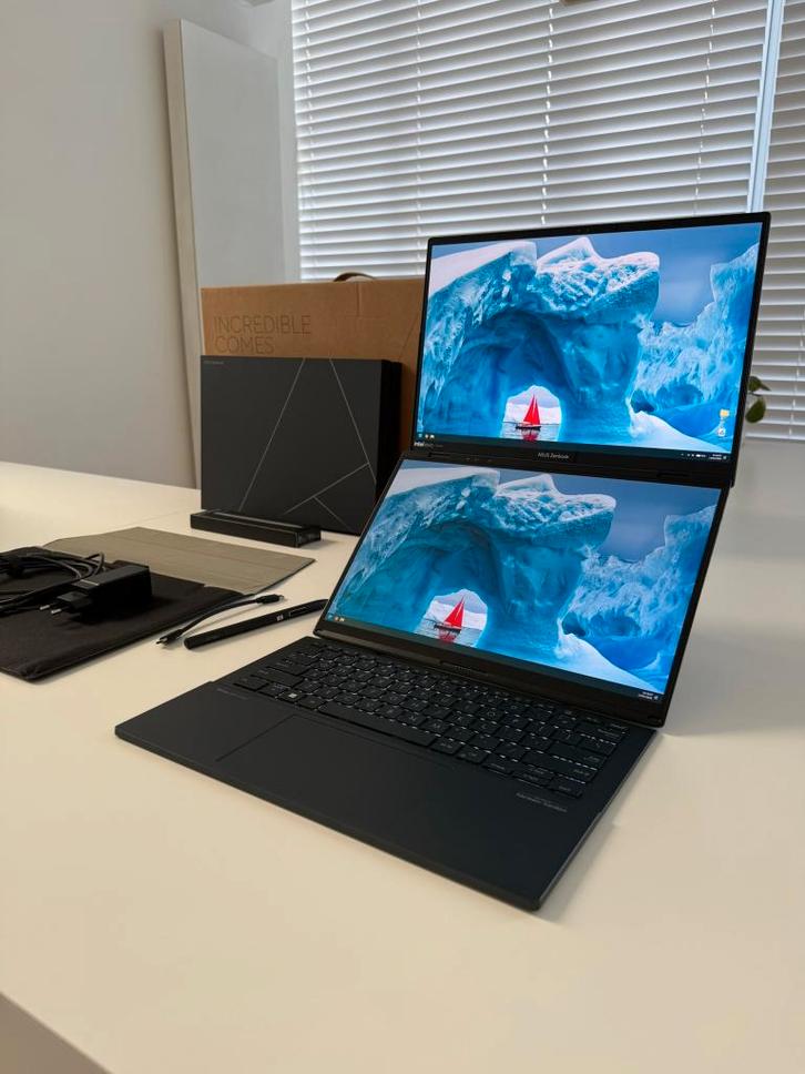 Zenbook Duo 2TB 32GB - 2 jaar garantie - incl. accessoires, Informatique & Logiciels, Ordinateurs portables Windows, Comme neuf