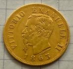 Gouden 10 Lire 1863-T , Italy, Postzegels en Munten, Munten | Europa | Niet-Euromunten, Goud, Italië, Ophalen of Verzenden, Losse munt