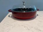 Staub lage braadpan of sauteerpan 26 cm nieuwstaat, Gietijzer, Ophalen of Verzenden, Zo goed als nieuw, Keramische plaat