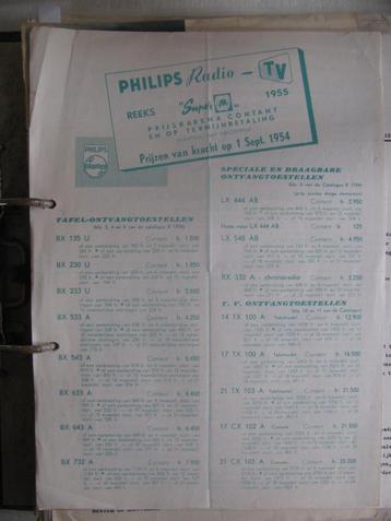 Philips autoradio documentatie jaren 50.