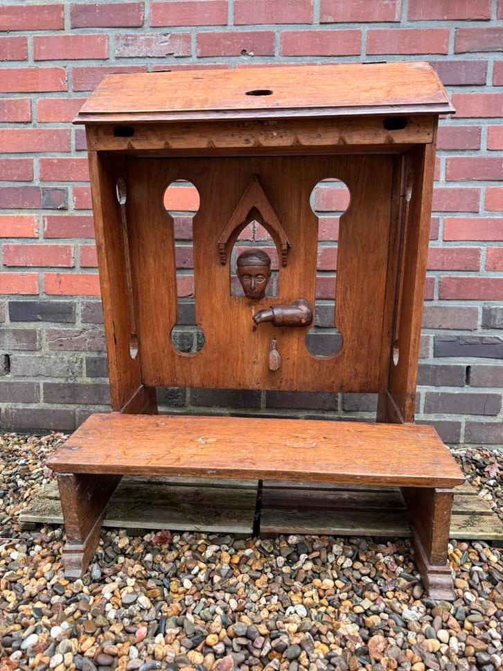 Antieke knielbank/ bidbank, Antiek en Kunst, Antiek | Religieuze voorwerpen, Ophalen