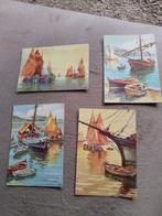Oude postkaarten geschilderde boten, Verzamelen, Postkaarten | Themakaarten, Verzenden