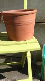2 Stenen Terracotta potten. Cylinder potten, Ophalen, Zo goed als nieuw, Terracotta