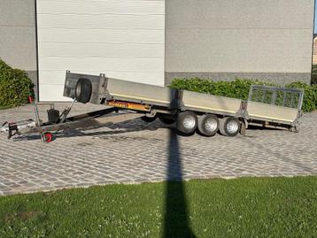 Aanhangwagen, brian James, 3 asser, machinetransporter, Enlèvement, Utilisé