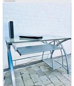 Bureau van glas en metaal, Ophalen, Gebruikt, Bureau
