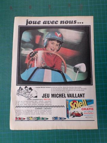 Jeu Michel Vaillant - publicité papier Soleil - 1967 beschikbaar voor biedingen