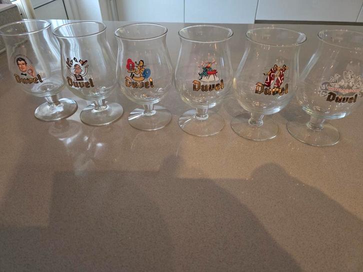 Duvel 6 Nederlandse Jaarglazen, Verzamelen, Glas en Drinkglazen, Nieuw, Ophalen