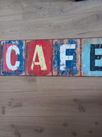 Metalen bord cafe, Ophalen