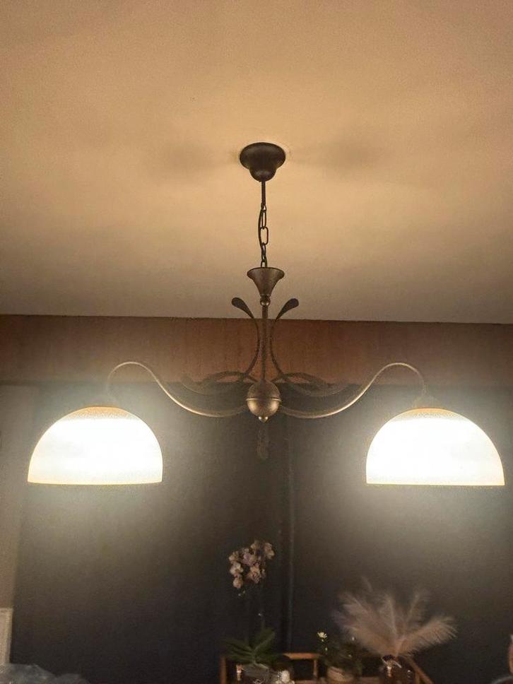 Landelijke hanglampen, Huis en Inrichting, Lampen | Hanglampen, Zo goed als nieuw, 50 tot 75 cm, Metaal, Ophalen