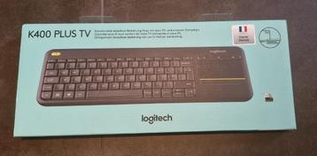 Logitech K400 Plus - AZERTY draadloos toetsenbord met touchp beschikbaar voor biedingen