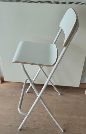 Chaises de bar blanches, 4 tabourets, Enlèvement, Comme neuf, 60 à 90 cm