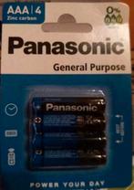 4 batterijen (1 blisterverpakking) Panasonic General R03/AAA, Ophalen of Verzenden, Nieuw