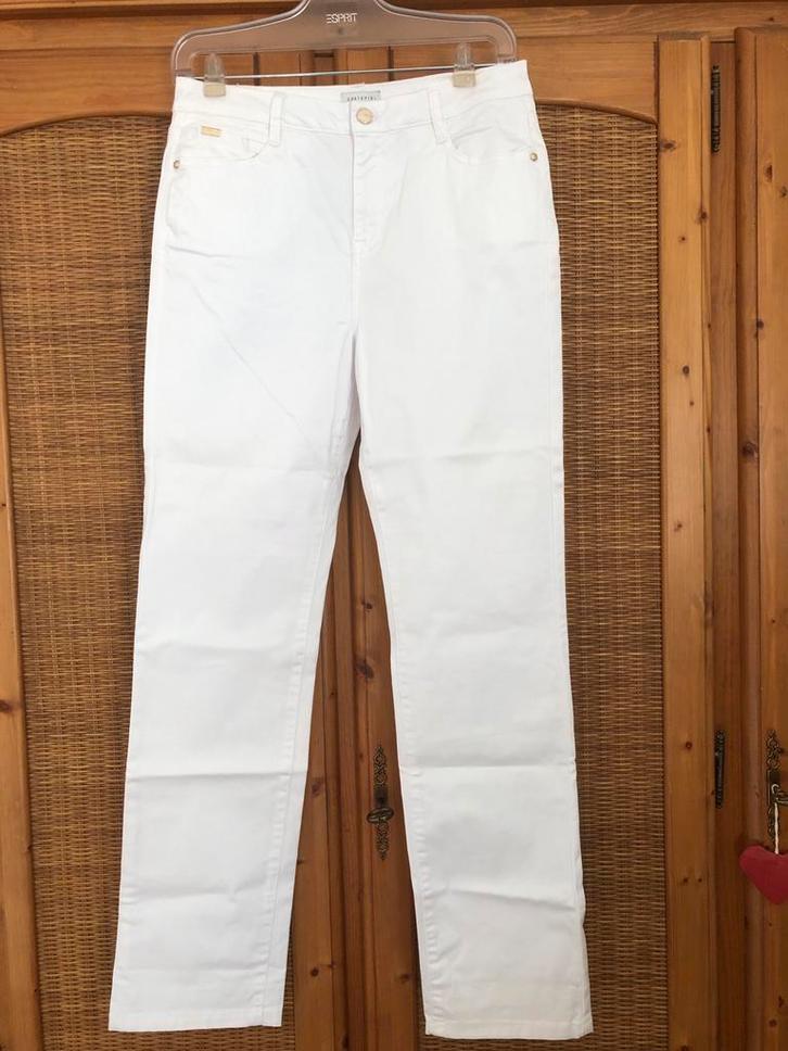 Witte katoenen broek Cortefiel - nieuw, Kleding | Dames, Broeken en Pantalons, Nieuw, Maat 38/40 (M), Wit, Ophalen of Verzenden