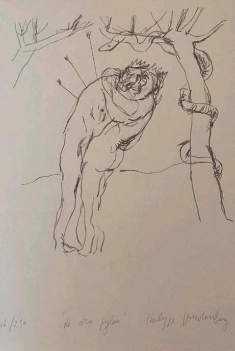 Philippe Vandenberg lithografie "De drie Pijlen", Antiek en Kunst, Kunst | Litho's en Zeefdrukken, Ophalen of Verzenden
